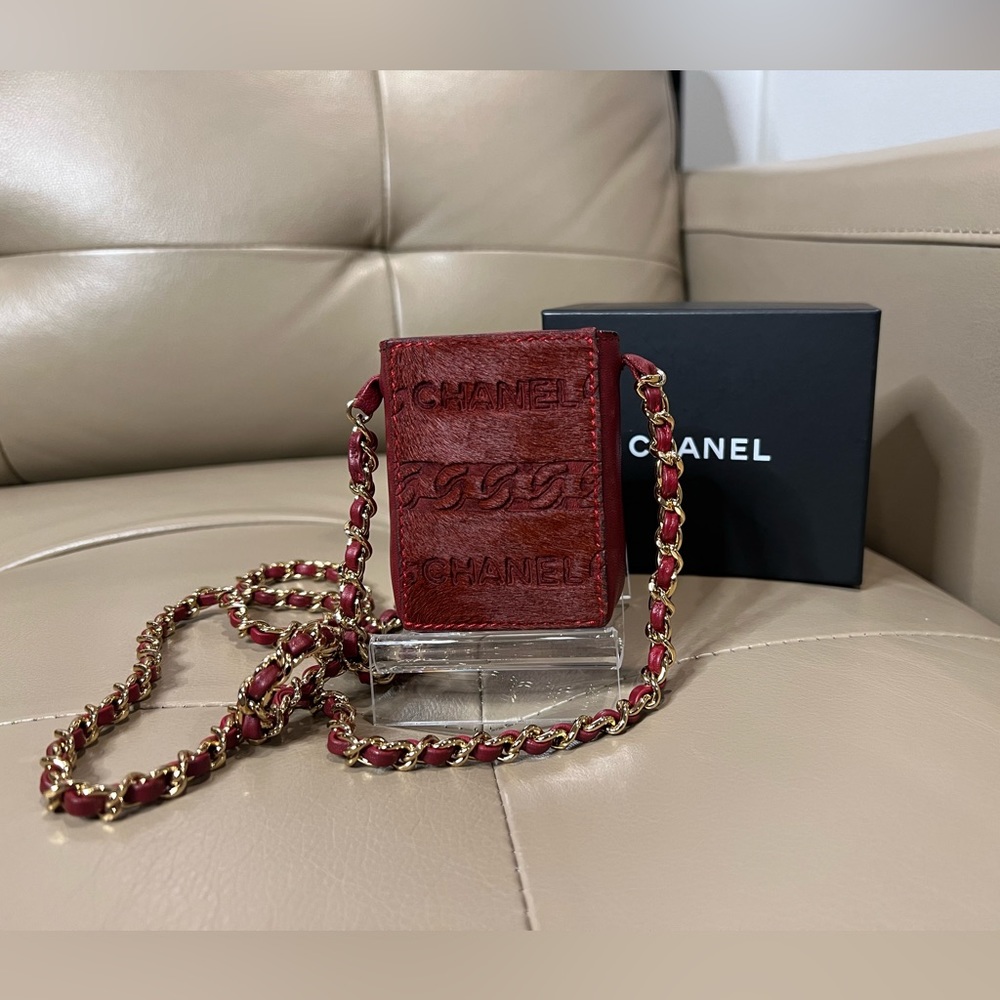 RARE▪️Micro CHANEL Pony & Leather lipstick BAG - Picture 2 of 11